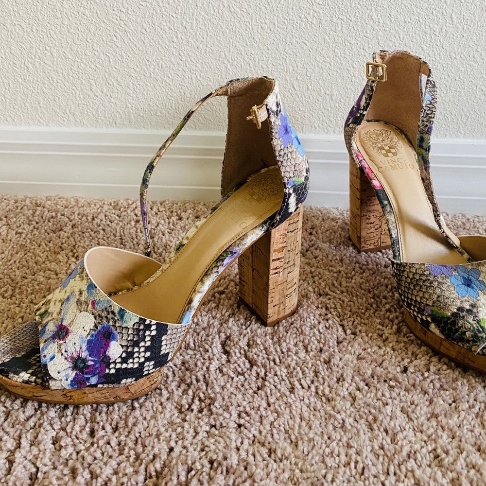 Vince Camuto floral heels